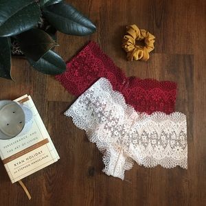 VS Cheeky Lace Panties x2